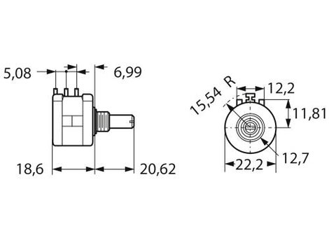 Bourns 3590S-2-201L Precíziós potenciométer 2 W 200 Ω 1 db 2. kép