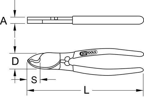 KS Tools KS TOOLS 118.0090 Kábelvágó 2. kép