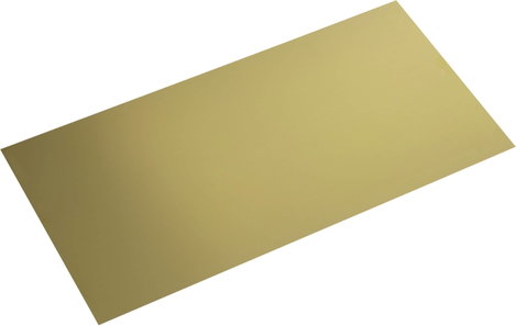 Modelcraft sárgaréz lemez 400 x 200 x 0,4 mm