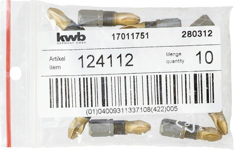 kwb 124112 Kereszthornyú bit PZ 2 Acél 1 db 2. kép