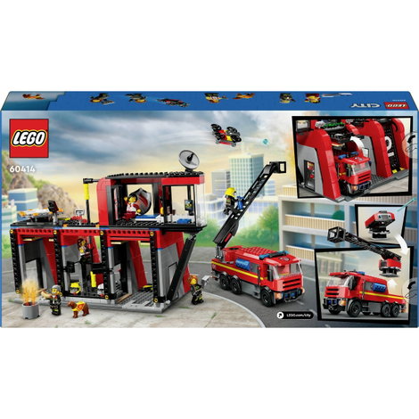 LEGO® CITY 60414 Tűzoltószertár forgótányéros létrás járművel 3. kép