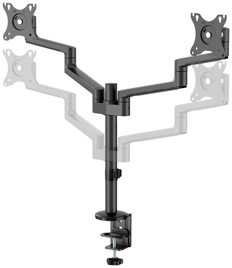 Neomounts DS60-425BL2 2 részes Monitor asztali tartó 43,2 cm (17) - 68,6 cm (27) Fekete Dönthető, Fo 6. kép