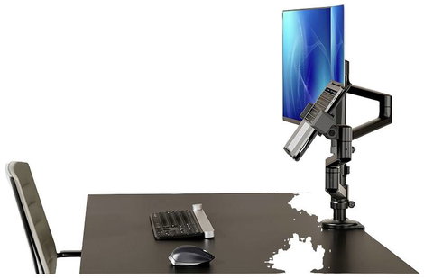 Neomounts DS20-425BL2 1 részes Monitor asztali tartó 43,2 cm (17) - 68,6 cm (27) Fekete Dönthető, Fo 18. kép