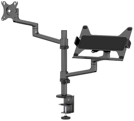 Neomounts DS20-425BL2 1 részes Monitor asztali tartó 43,2 cm (17) - 68,6 cm (27) Fekete Dönthető, Fo 2. kép