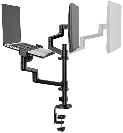 Neomounts DS20-425BL2 1 részes Monitor asztali tartó 43,2 cm (17) - 68,6 cm (27) Fekete Dönthető, Fo 5. kép