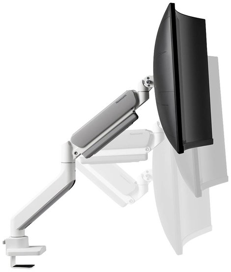 Neomounts DS70PLUS-450WH1 1 részes Monitor asztali tartó 43,2 cm (17) - 124,5 cm (49) Fehér Dönthető 4. kép