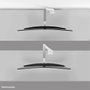Neomounts DS70PLUS-450WH1 1 részes Monitor asztali tartó 43,2 cm (17) - 124,5 cm (49) Fehér Dönthető 5. bélyegkép