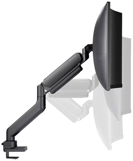 Neomounts DS70PLUS-450BL1 1 részes Monitor asztali tartó 43,2 cm (17) - 124,5 cm (49) Fekete Dönthet 4. kép