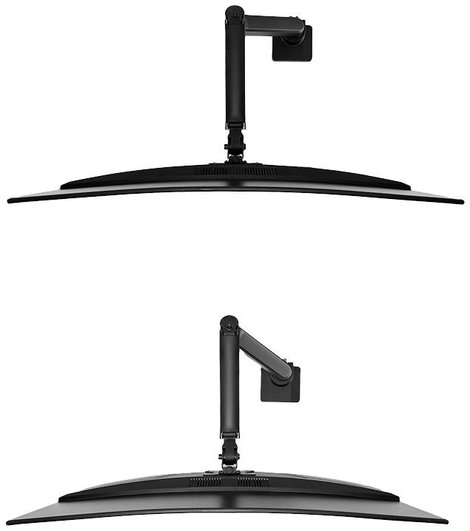 Neomounts DS70PLUS-450BL1 1 részes Monitor asztali tartó 43,2 cm (17) - 124,5 cm (49) Fekete Dönthet 6. kép