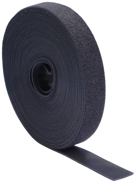 Quadrios 23CA191 Tépőzár Kötegeléshez Bolyhos és horgos fél (H x Sz) 10 m x 20 mm Fekete 10 m