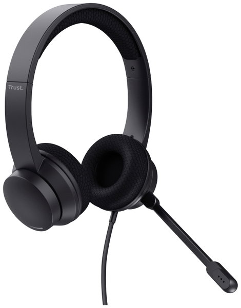 Trust Ayda Számítógép On Ear headset Vezetékes Stereo Fekete Noise Cancelling Headset, Hangerő szabá 2. kép