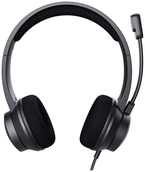 Trust Ayda Számítógép On Ear headset Vezetékes Stereo Fekete Noise Cancelling Headset, Hangerő szabá 3. kép