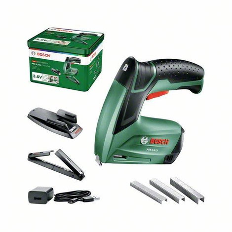 Bosch Home and Garden PTK 3,6 LI Office Set 0603968202 Akkus tűzőgép Kapocs hosszúság 4 - 10 mm