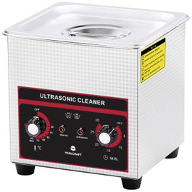 Ultrahangos tisztító fűtéssel és tisztítókosárral 160 W 1,3 l, TOOLCRAFT USC-130