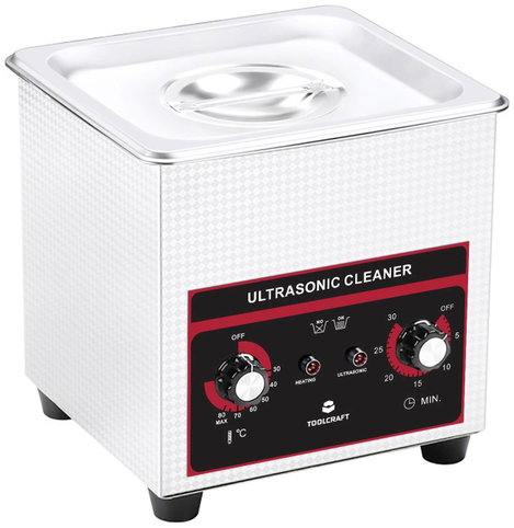 Ultrahangos tisztító fűtéssel és tisztítókosárral 160 W 1,3 l, TOOLCRAFT USC-130 2. kép
