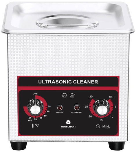 Ultrahangos tisztító fűtéssel és tisztítókosárral 160 W 1,3 l, TOOLCRAFT USC-130 3. kép