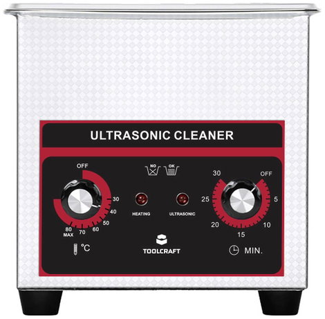 Ultrahangos tisztító fűtéssel és tisztítókosárral 160 W 1,3 l, TOOLCRAFT USC-130 4. kép