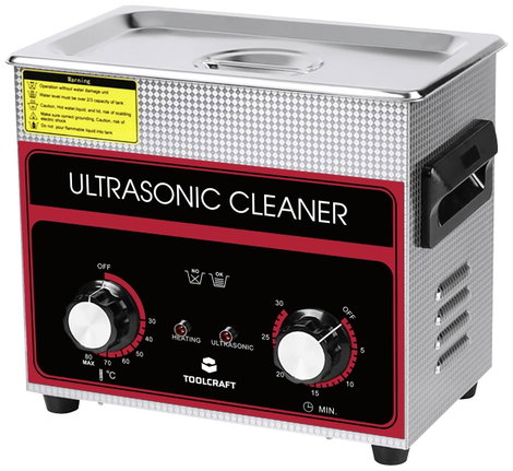Ultrahangos tisztító fűtéssel és tisztítókosárral 280 W 3,2 l, TOOLCRAFT USC-320