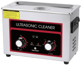 Ultrahangos tisztító fűtéssel és tisztítókosárral 380 W 4.5 l, TOOLCRAFT USC-450