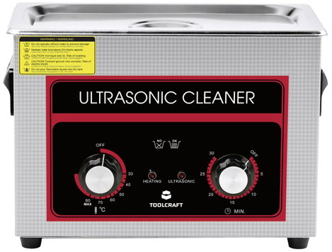 Ultrahangos tisztító fűtéssel és tisztítókosárral 380 W 4.5 l, TOOLCRAFT USC-450 2. kép