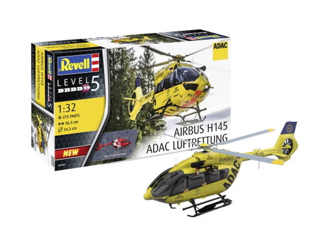 Revell 04969 Airbus H145 ADAC/REGA Luftrettung Helikopter építőkészlet 1:32 2. kép