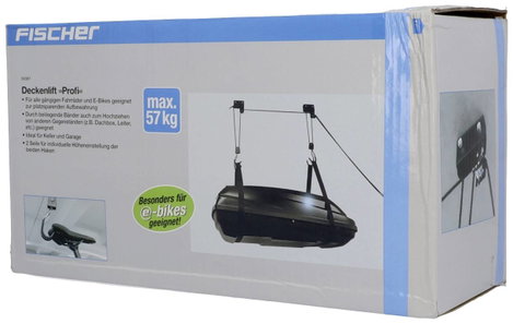 Mennyezeti kerékpár lift 57 kg, fekete, FISCHER FAHRRAD 50387 3. kép