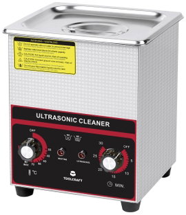Ultrahangos tisztító fűtéssel és tisztítókosárral 160 W 2 l, TOOLCRAFT USC-200