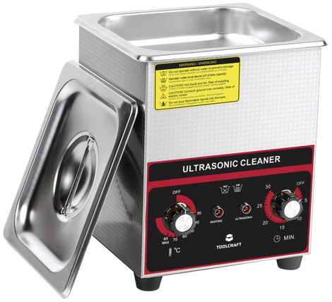 Ultrahangos tisztító fűtéssel és tisztítókosárral 160 W 2 l, TOOLCRAFT USC-200 3. kép