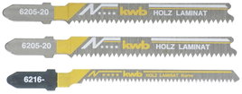 kwb 622320 Homorítófűrészlap készlet, LAMINÁT, famegmunkálás, bimetál, 2 x finom, 1 x görbe 3 db