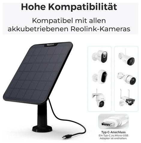 Reolink Solar Panel 2-B-Type-C Szolár panel 7. kép
