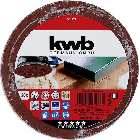 kwb 541924 Csiszolókorong Ø 125 mm 20 db 2. kép