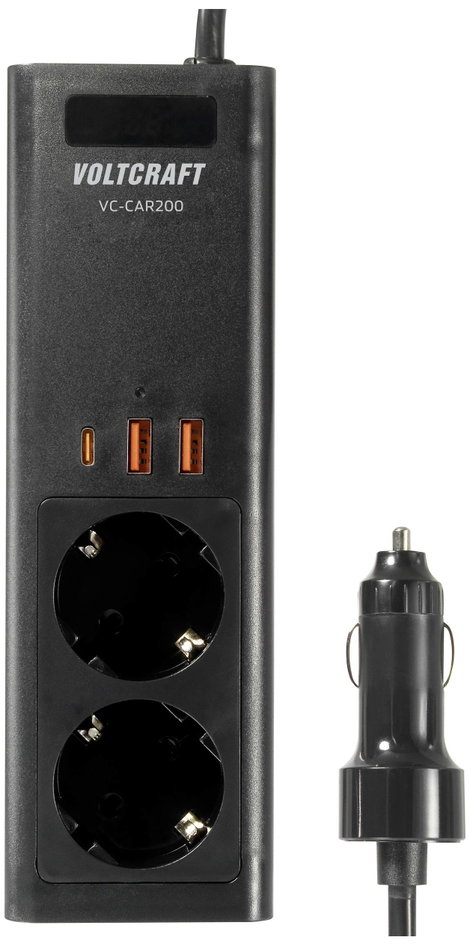 VOLTCRAFT Inverter VC-CAR200 200 W 12 V/DC - 230 V/AC 3. kép
