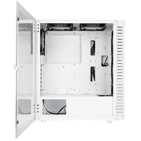 Kolink Observatory HF Glass Midi torony Számítógép ház Fehér 2 előre telepített LED-hűtő, 4 előre te 7. kép
