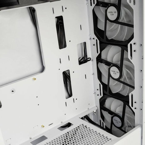 Kolink Observatory HF Glass Midi torony Számítógép ház Fehér 2 előre telepített LED-hűtő, 4 előre te 9. kép