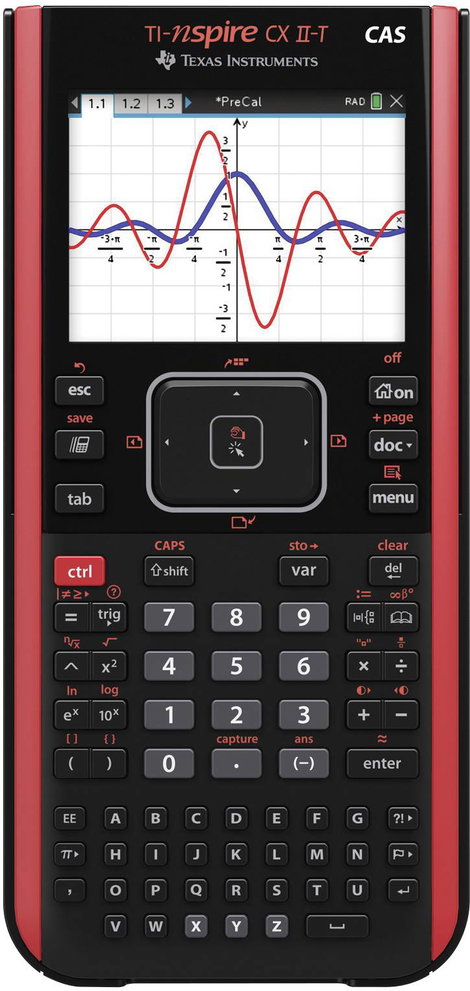 Texas Instruments NSPCXCASIIT Grafikus számítógép Fekete Akkuról üzemeltetett