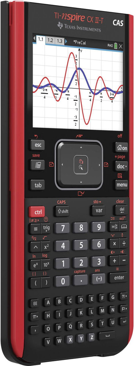 Texas Instruments NSPCXCASIIT Grafikus számítógép Fekete Akkuról üzemeltetett 3. kép