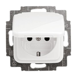 Busch-Jaeger Betét Csatlakozó aljzat Reflex SI, Reflex SI Linear Tiszta fehér (RAL 9010), Alpesi feh