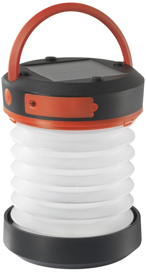 SP-SB-6038 Kemping lámpás EEK G (A - G) 120 lm Napenergiával üzemeltetett 138 g Fekete/piros 3. kép
