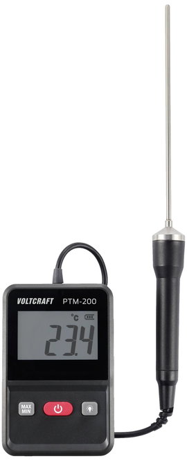 VOLTCRAFT PTM-200 Beszúrós hőmérő Mérési tartomány, hőmérséklet -200 - 200 °C Érzékelő típus Pt1000 