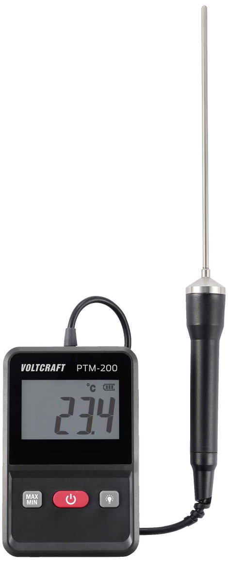 VOLTCRAFT PTM-200 Beszúrós hőmérő Mérési tartomány, hőmérséklet -200 - 200 °C Érzékelő típus Pt1000