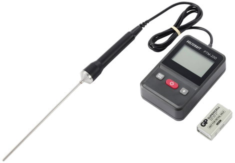 VOLTCRAFT PTM-200 Beszúrós hőmérő Mérési tartomány, hőmérséklet -200 - 200 °C Érzékelő típus Pt1000 5. kép