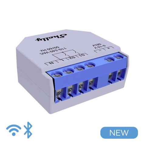 Shelly Dimmer 0-10V Dimmer (fényerőszabályzó) Bluetooth, Wi-Fi