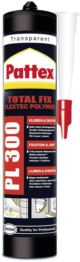 Pattex Flextec Polymer Építési-szerelési ragasztó Gyártói szín Átlátszó PPL3T 300 ml