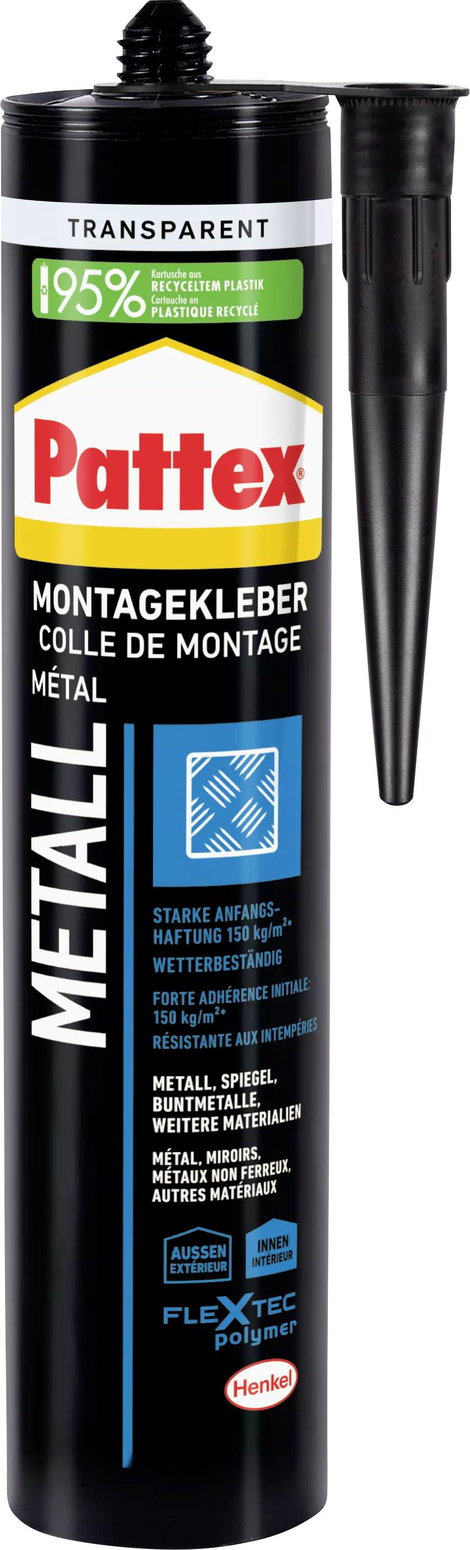 Pattex Metall Építési-szerelési ragasztó Gyártói szín Átlátszó PTRTR 1 db