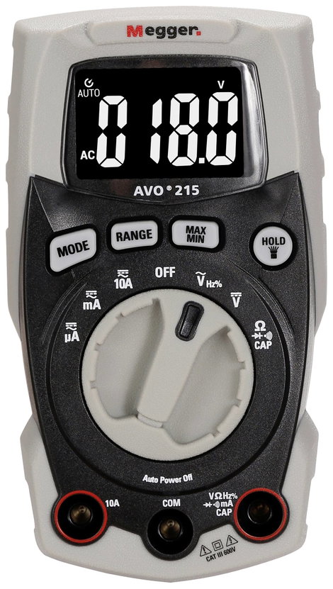 Megger AVO215 Kézi multiméter digitális CAT III 600 V Kijelző (digitek): 4000