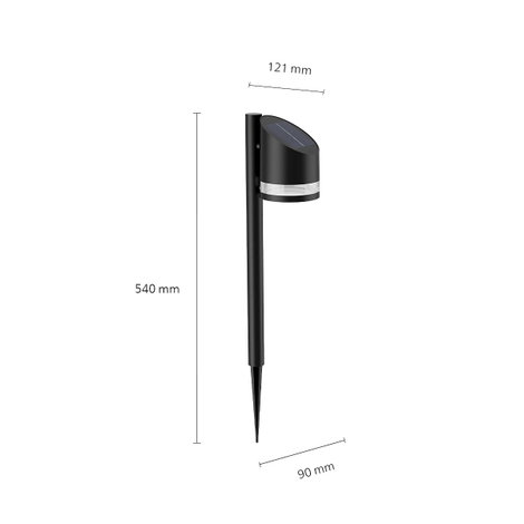Philips Napelemes kerti lámpa Fyce 8720169265608 LED 1.5 W Melegfehér Fekete 3. kép