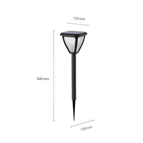 Philips Napelemes kerti lámpa Vapora 8720169265721 LED 1.5 W Melegfehér Fekete 3. kép