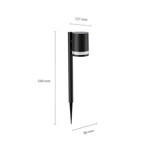 Philips Napelemes kerti lámpa Fyce 8720169265561 LED 1.5 W Melegfehér Fekete 3. kép