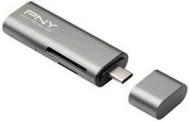 PNY R-TC-UA-3N1E01-RB Külső memóriakártya olvasó USB-C® USB 3.2 (Gen 1) Fémes