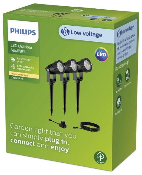 Philips 8720169269392 Caper GardenLink LED-es kerti fényszóró LED 4.5 W Fekete 2. kép